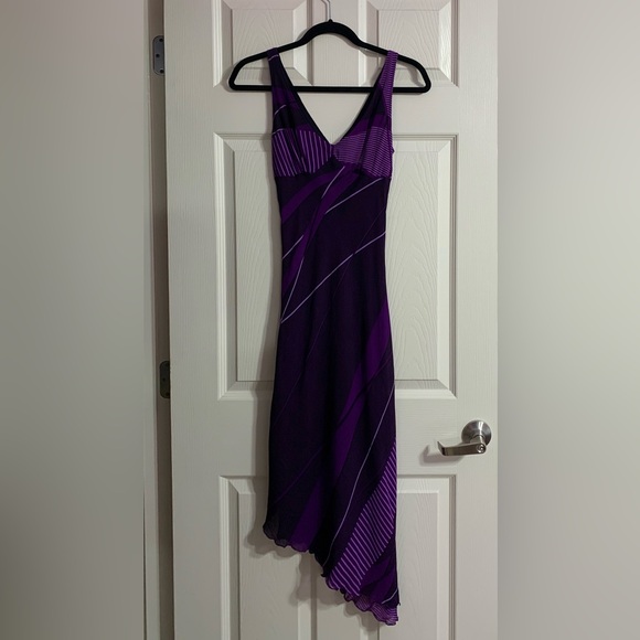 VTG Arden B Asymmetrical Purple Dress with Abstract Print - XS - Picture 9 of 10